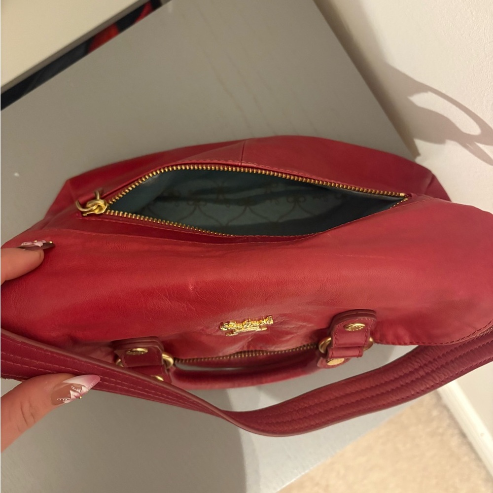 Red Leather Satchel for Women #y2k - Picture 4 of 7